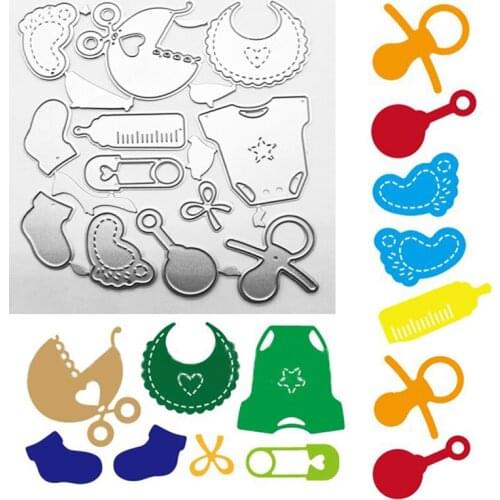 Cute Baby Suit Metal Cutting Dies Stencils Baby Supplies Cut Die Mold DIY Scrapbooking Embossing Paper Cards Craft Knife Mould