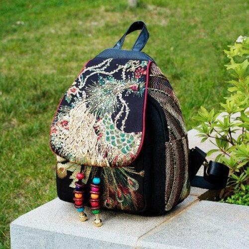 Fashion National Embroidery Small Women Backpacks!Nice Animal Embroideried Lady backrack Versatile Vintage Bohemian Backpacks