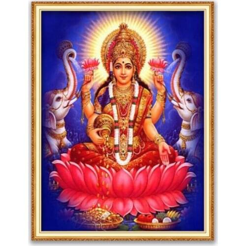 Region Ganesha DIY Embroidery 11CT Cross Stitch Kits Needlework Craft Set Printed Canvas Cotton Thread Home Decoration Wholesale