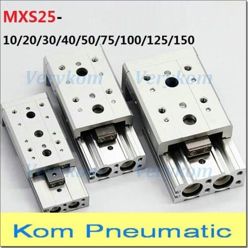 Pneumatic Air Control MXS Rail Slide Cylinder MXS25-10/20/30/40/50/100-A/B/AS/BS SMC Type 25MM Bore MXS25-10 MXS25-50 MXS25-100