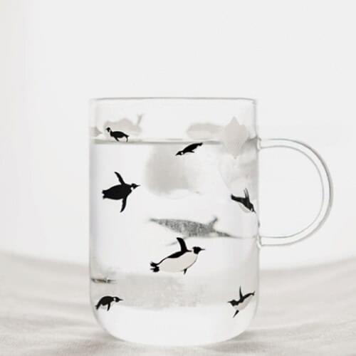Polar Bear Penguin Polar Handmade High Temperature Double-Layer Portable Tea Cup Glass Creative Cup Trend Cup
