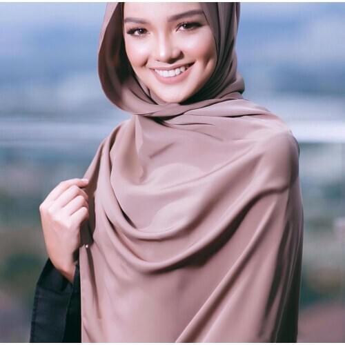 Womens plain malaysia satin silk hijab scarf Solid color long muslim scarves headscarf turban muslim shawls female head wraps