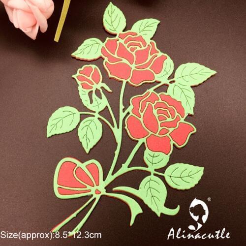 Die cut metal cutting rose flower bowknot Alinacraft DIY Scrapbooking album papercraft handmade card stencil art cutter punch