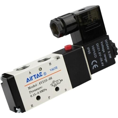 Solenoid Valve 4V210-08 AIRTAC Five-way Cylinder Reversing Control Valve Single Coil Pneumatic Valve