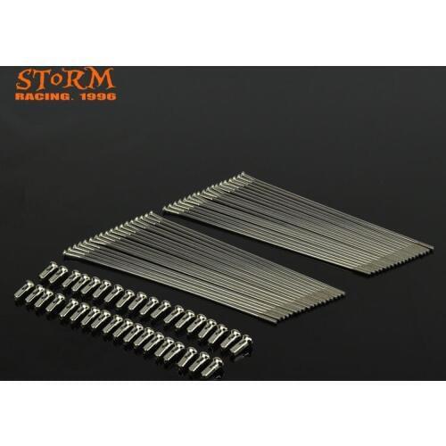 21" Front Wheel Stainless Steel Spokes Nipples For YAMAHA YZ125 YZ250 YZ250F YZ450F WR250F WR450F YZF250 YZF450 WRF Motorcycle