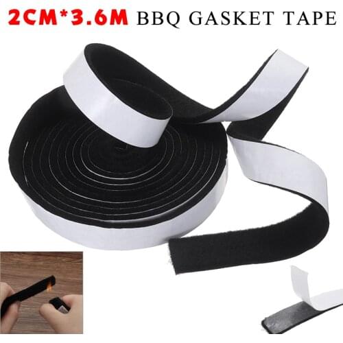 Super Adhesive BBQ Gasket Tape Barbecue Smoke Seal Strip Smoker Grill Sealing Tapes High Temperature Smoker Sealing Tape