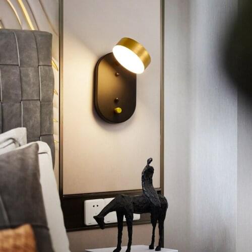 LED Wall Lamp 360 Degree Wall Lamp Bedside Living ROOM Aside Stairs Light Fixture Adjustable Wall Sconce Rotation Wall Lamp