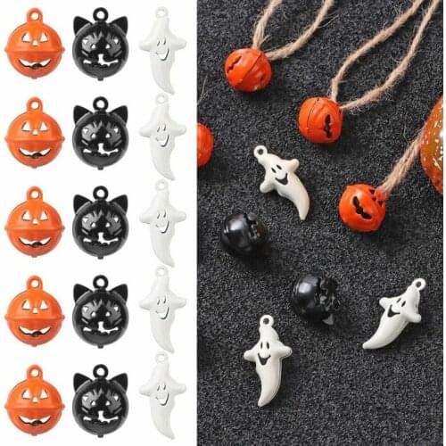 Halloween Decorations for Home Outdoor Halloween Ghost Bell Pumpkin Cartoon Little Bell Holiday Earring for Holiday Indoor Decor
