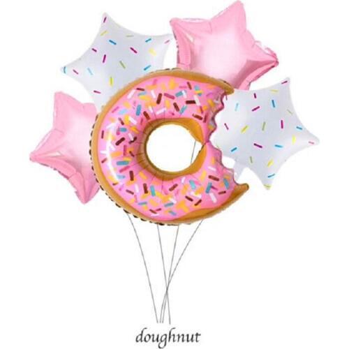 5Pcs/lot Donut Foil Balloon Baby Birthday Party Decoration Inflatable Birthday Party Decoration Balloon Doughnut Cake Balloon