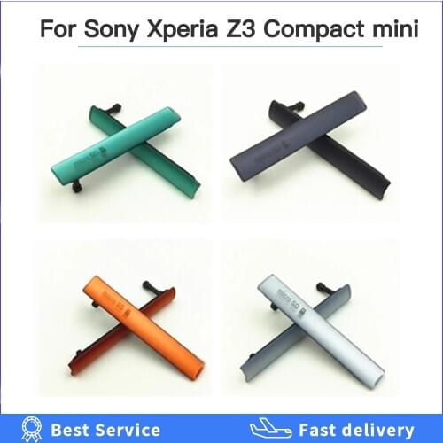 Z3 Compact SIM Card + Micro SD & USB Charging Slot Port Dust Plug Block sets Cover For Sony Xperia Z3 Compact mini D5803 D5833