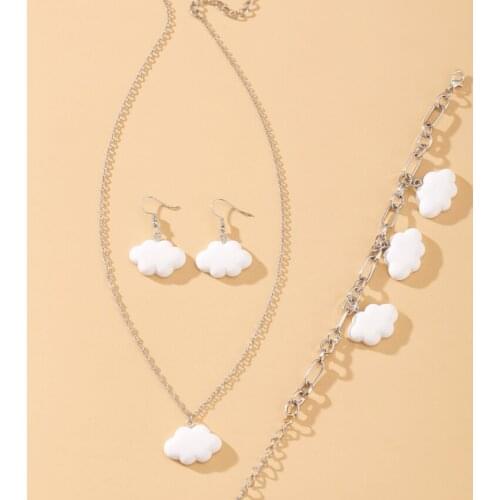 Fashion Gold Color Chains Necklace Bracelet Earrings Sets Women Necklaces Bohemia Jewelry sets For Women