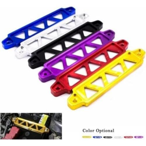 1x Aluminum Car Battery Fasten Bracket Holder Universal Battery Tie Down Brace Aluminum Battery Tie down Bracket Holder