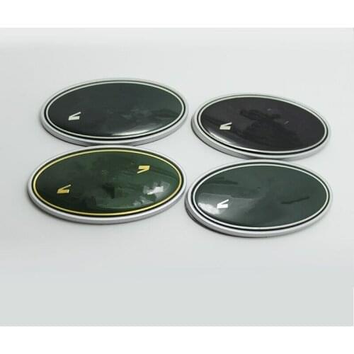 1piece PVC quality car emblem badge sticker with base size 90x45m Black/Green/Gold color for UK European car LAND ROVER series