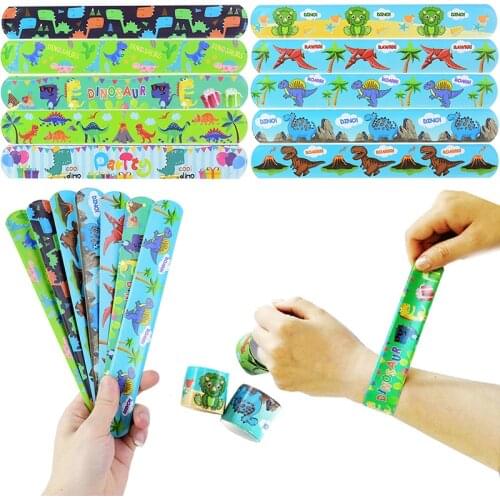 10pcs Dinosaur Clap Circle Toys Jungle Safari Birthday Jurassic World Dino Party 1st Boy Roar Birthday Party Favor Kids Gifts