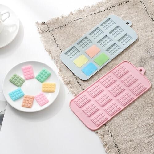 2Pcs 12-Grid Silicone Cake Mold DIY Non-Stick Waffle Tray Chocolate Candy Mould Baking Decor Kitchen Bakeware Tool