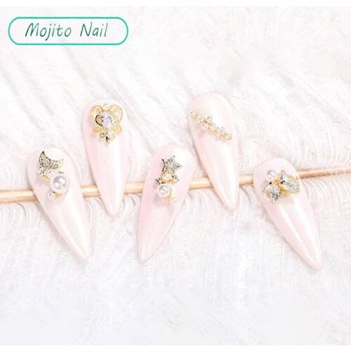 2Pcs Luxury Plated Cubic Zirconia Nail Jewelry Decorations Rhinestone Crystal Charms 3D Sequins Manicure Accessories