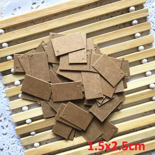2018 300pcs/package 1/2/3/4/5/6/7cm Square Kraft Paper Label/clothing Tag Blank Card/ Word Card/identification Handmade Soaptap