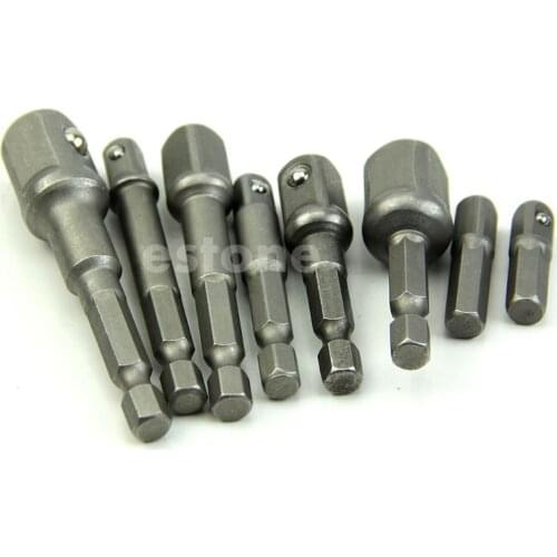 W3JA 1/4" 3/8" 1/2"Power Drill Bit Driver Hex Socket Bar Wrench Adapter Extension
