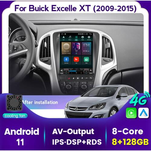 6+128GB Android 11 Car Radio For Opel Astra J Buick Execlle Verano 2009-2015 Multimedia Video Player Vertical screen Tesla Style