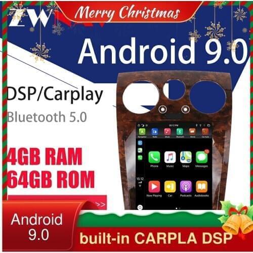 For Bentley Flying Spur Car Multimedia Player GPS Navigation Radio Audio Player Hea 12.1" Vertical Screen Android 9.0 Car Radio