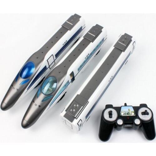 Remote control simulation track train childrens toy rechargeable voice high-speed rail motor car
