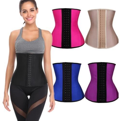 XS-6XL Latex Waist Trainer Corset Belly Slim Belt Body Shaper Modeling Strap Steel Boned Waist Cincher Fajas Colombianas Girdle