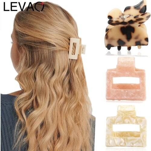 LEVAO Sweet Fairy Butterfly Women Hair Claws Gradient Tie-Dye Colored Acetate Resin Hairpins Hair Accessories