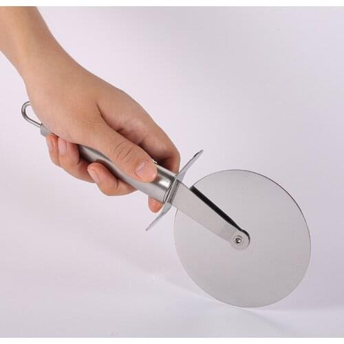 5pcs Pizza Cutter Set Stainless Steel Pizza Single Wheel Cut Tool 11Inch Round Kitchen Pizza Knife Cake Wheel For Waffle Cookies