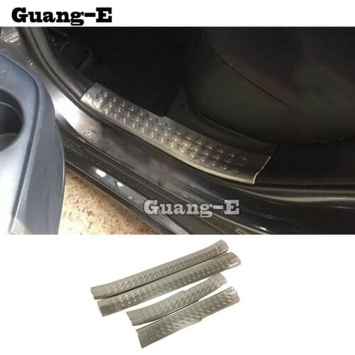 Car Cover Stainless Steel Pedal Door Sill Scuff Plate Cover Inner Built Threshold 4pcs For TOYOTA C-HR CHR 2017 2018 2019 2020