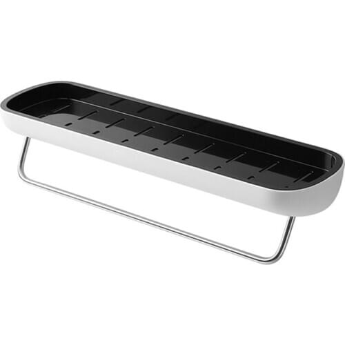 Bathroom Towel Bars Hanging Bath Towel Holder Wall Mounted Shampoo Storage Rack, Household Kitchen Scouring Pad Storage Shelf