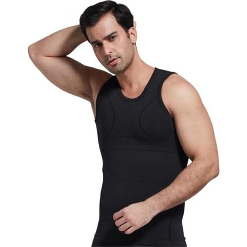 2020 New Arrival Mens Body Shaper Slimming Shirt Compression Vest Elastic Slim Shapewear