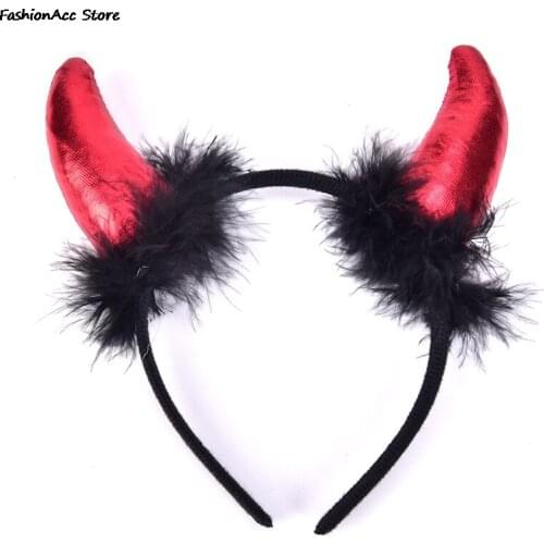1PC Adult Children Halloween Devil Headband Cosplay Party Christmas Hair Hoop Women
