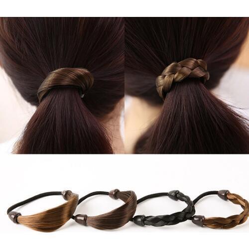 LNRRABC Scrunchy Rubber Rope Popular Fashion Elastic Hair Bands Women Headwear Flowers Hemp Hair Acc