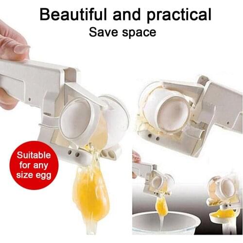 Easy Egg Cracker Handheld Egg Separator Egg Opener Egg Breaker Kitchen Gadget Tool Egg Whitites Yolk Quick Separation Eggs