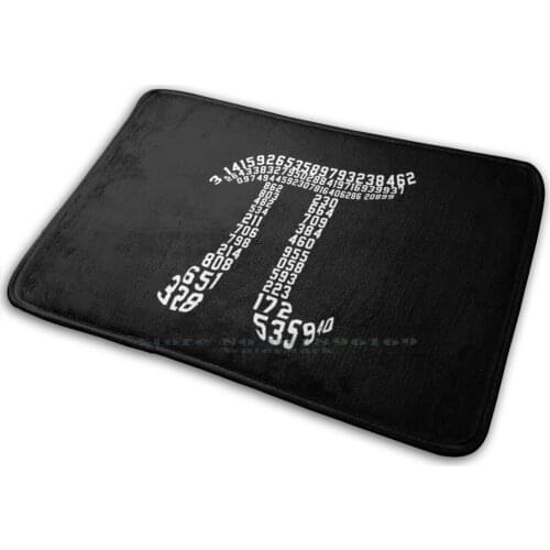 Pi Day Symbol Math Teacher Mathematics Value 3.1416 March 14 Protective Fabric Mat Rug Carpet Anti-Slip Bedroom Entrance Door