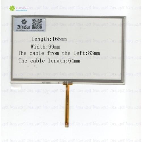 ZhiYuSun KDT-5885 7Inch 165mm*99mm 4Wire Resistive TouchScreen Panel Digitizer 165*99 this is compatible