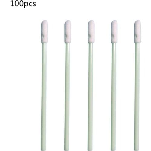 100Pcs/Pack Small Round Head Foam Tip Cleaning Swab Dust Free Sponge Sticks for Inkjet Print Printhead Camera Optical Lens Gun