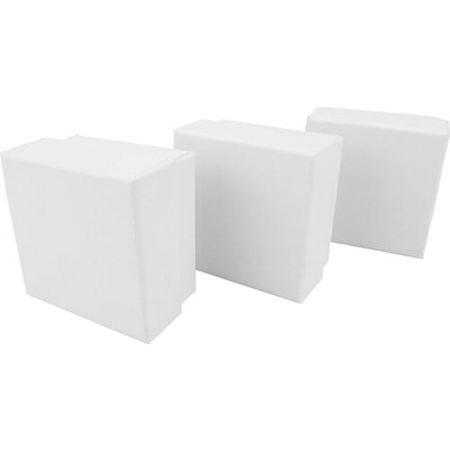 20 Pcs/Lot Kraft Paper Gift Boxes With Pure White Jewelry Ring Earring Persentation Box Cases Customized Display Packaging