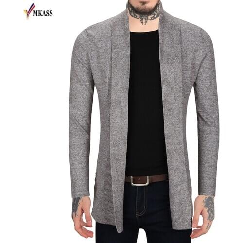 2017 Spring Autumn Mens Knit Cardigan Sweaters Men Knitwear trends thin Sweater Slim Casual Brand designers