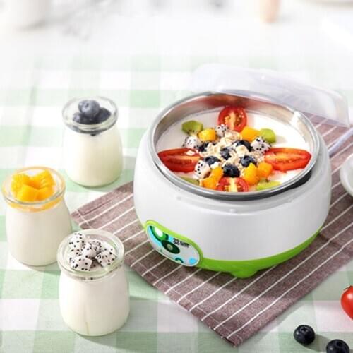 220V 1L Automatic Electric Yogurt Maker Machine with 3 100ml Yogurt Containers Glass Jars DIY Appliance Dropshipping
