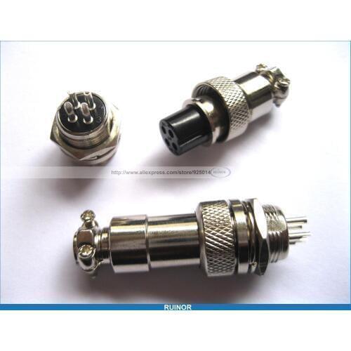 30 set x XLR 4 Pin 12mm Audio Cable Connector Chassis Mount