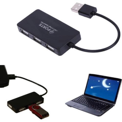4 Ports USB Hub High Speed USB 2.0 Hub Multi Splitter Expansion Mini Hub for PC Laptop Supports Windows 8 Windows 7 Promotion