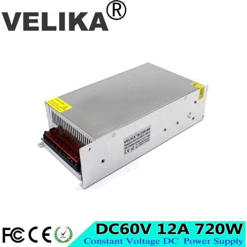 720W 60V 12A Small Volume Single Output Switching Power Supply for LED Strip Light Industrial Equipment Machine