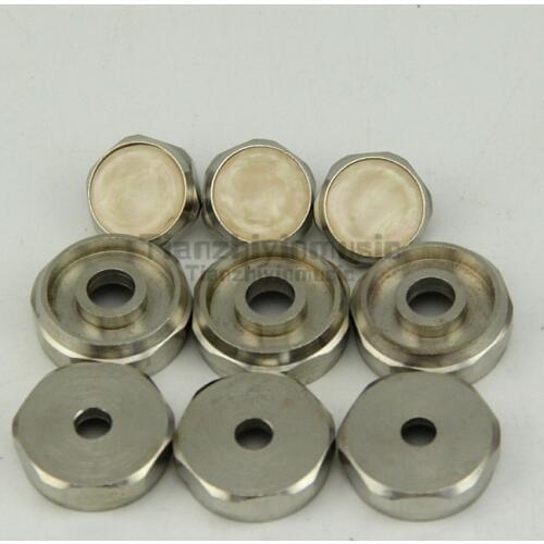 9pcs=1set trumpet finger buttons for repairing parts second hand
