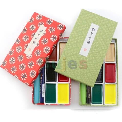 6 Colors Kuretake GANSAI TAMBI Watercolor, Professional-quality for Artists,Crafters,Student and Beginner,Good Water Solubility