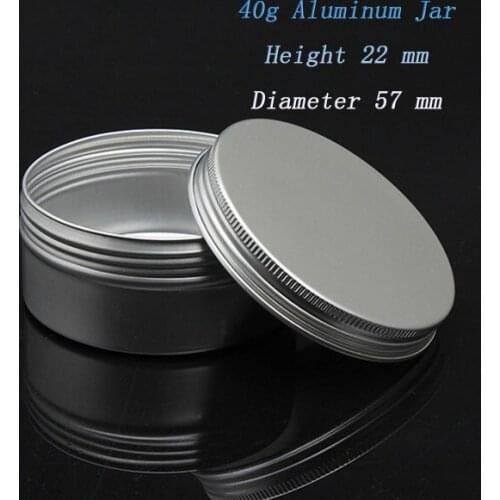 500pcs/lot Capacity 40g (57*22mm) aluminium cream jar, aluminum box,Can be printed logo