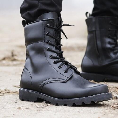 Mens Leather Tactical Hiking Boots Men Women Waterpoof Shoes Black Trekking Hunting Boots Men Militares Tacticos Botas Hombre
