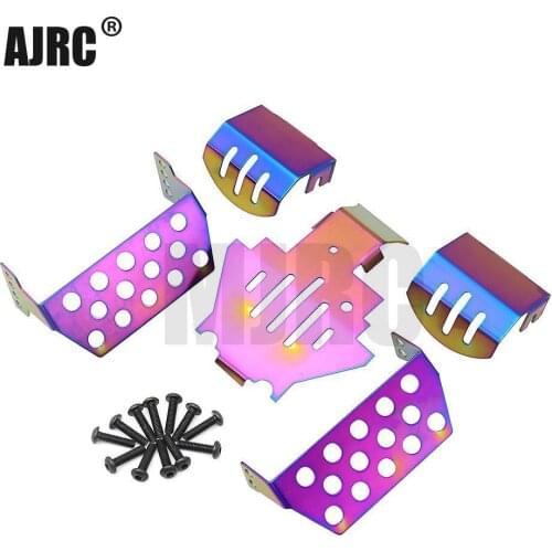 MJRC 5-piece stainless steel chassis armored protection skid plate Traxxas TRX-4 TRX4 82056-4 RC car protection board 2019 NEW