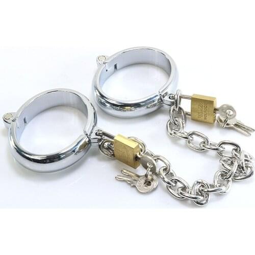 Metal Chain Handcuffs Bdsm Bondage Slave Fetish Adult Games Erotic Wrist Restraints Hand Cuffs Ring Sex Toys For Couples