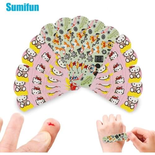 120pcs Waterproof Breathable Cute Cartoon Band-Aids Hemostasis Adhesive Bandages Band First Aid Emergency Kit For Kids Children